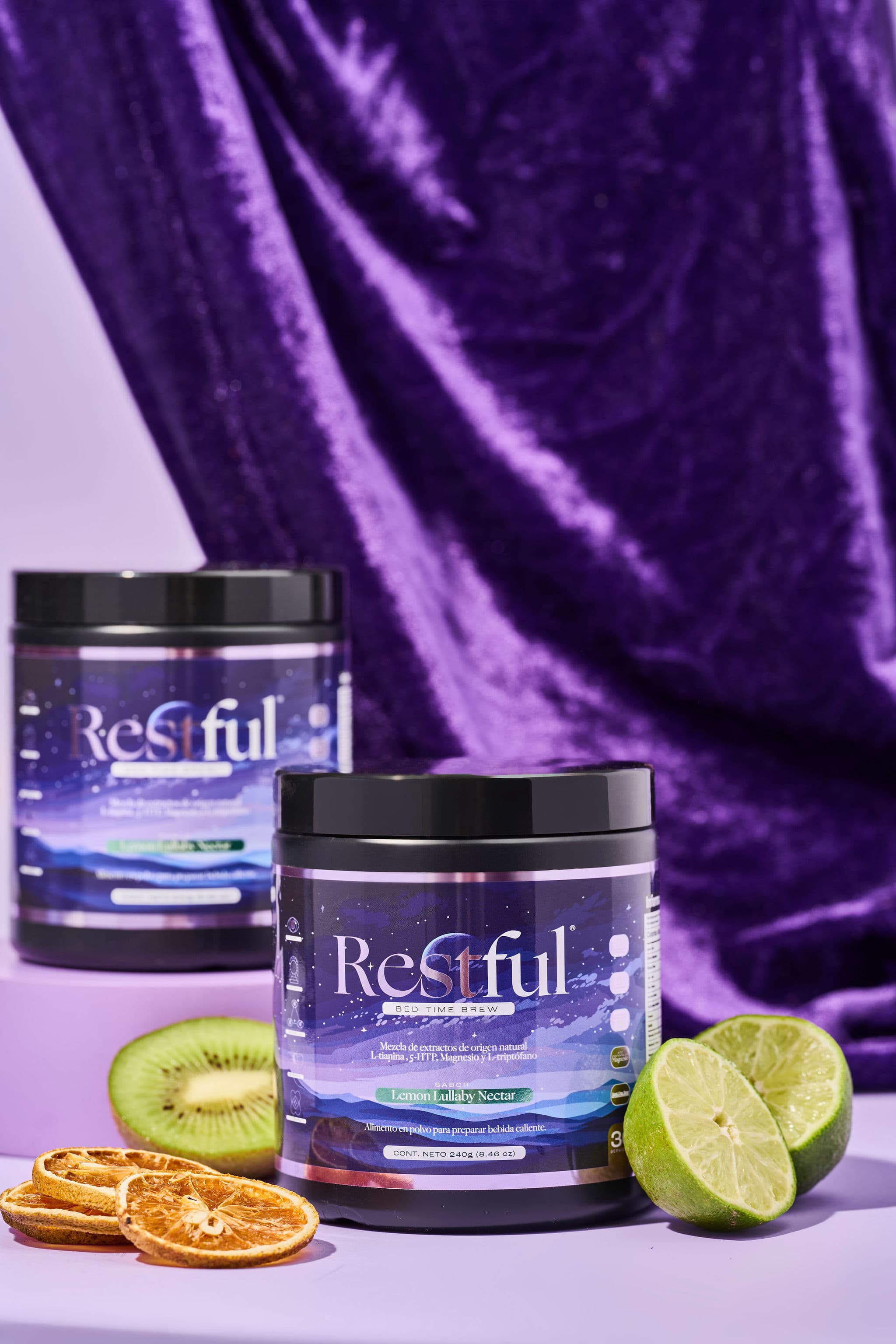 Tarro de Restful, bebida natural en polvo para dormir mejor
