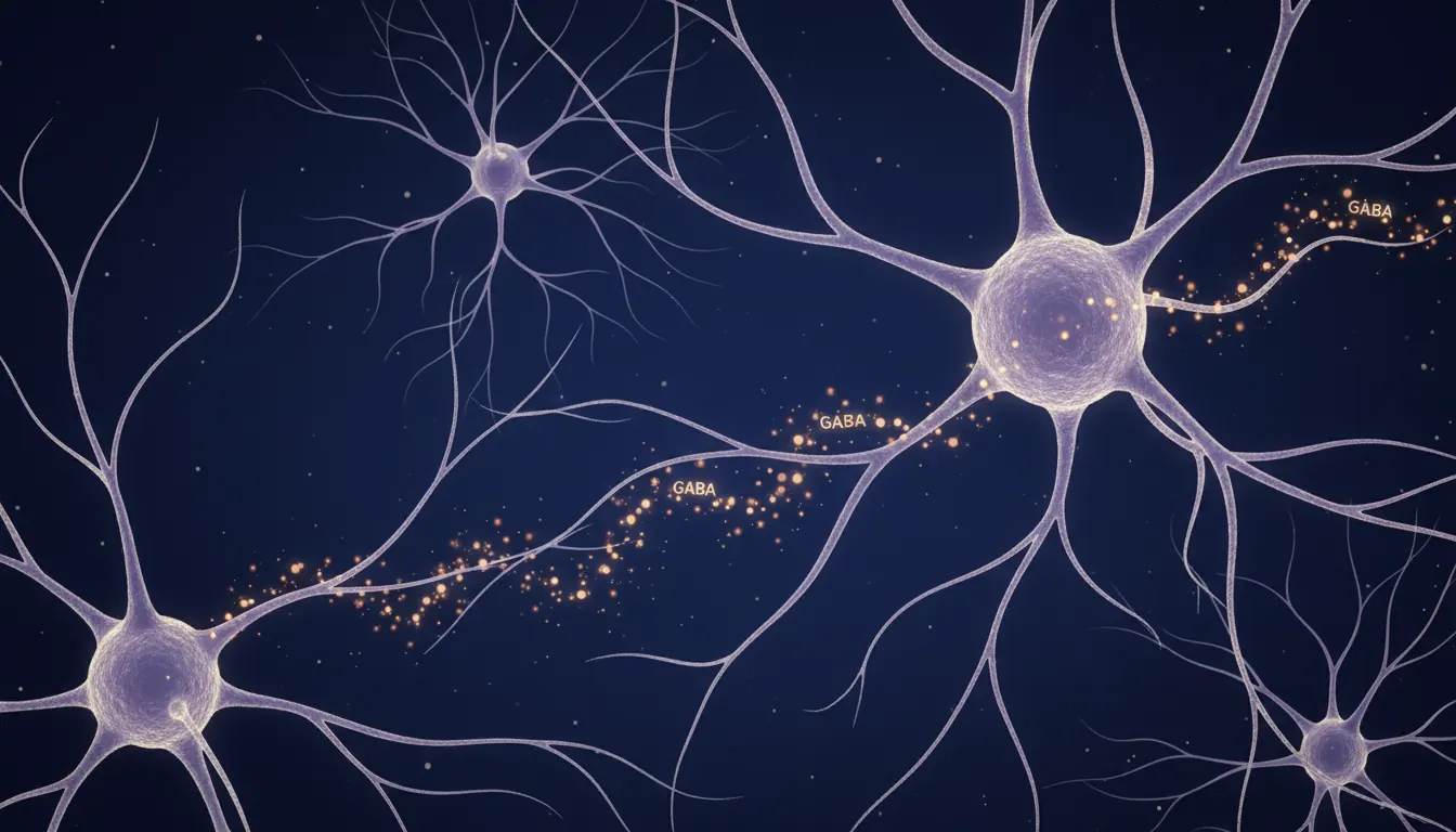 Composición editorial de neuronas con conexiones sinápticas iluminadas en tonos suaves