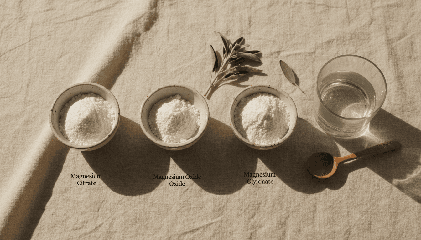 Magnesio para dormir: glicinato vs citrato vs malato